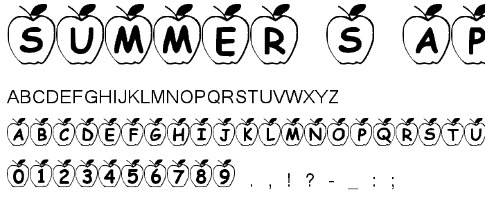 Summer s Apples font