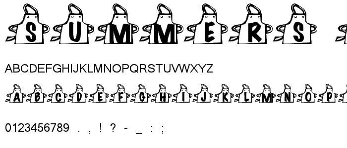 Summer s Aprons font