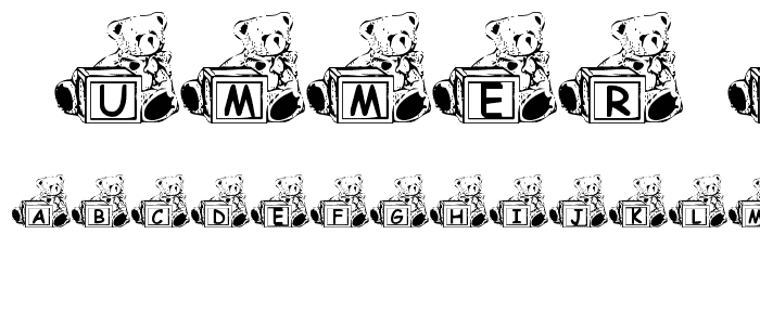 Summer s Bear Blocks font