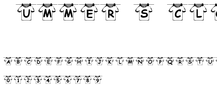 Summer s Clothesline font