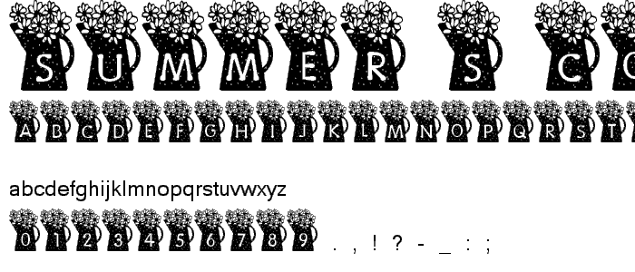 Summer s Country Coffee Pots font