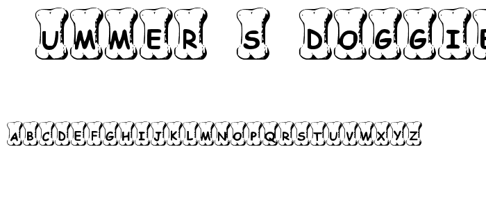 Summer s Doggie Bones font