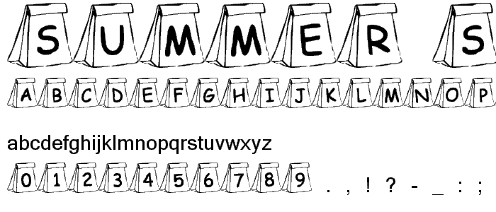 Summer s Lunch Bags font