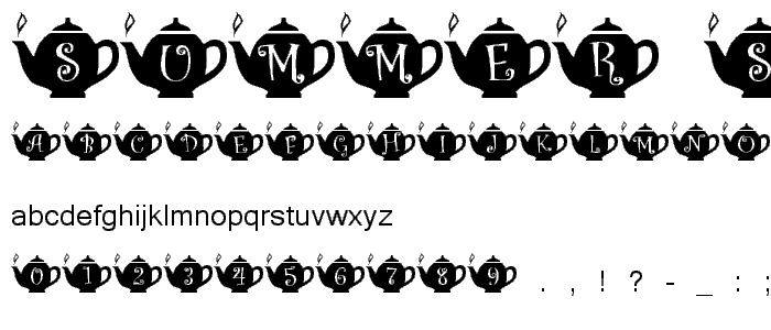 Summer s Teapots font