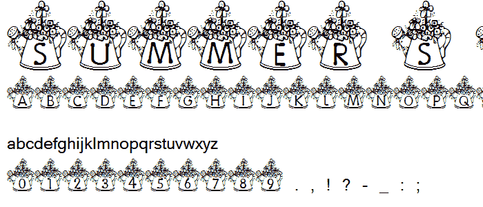 Summer s Watering Can font