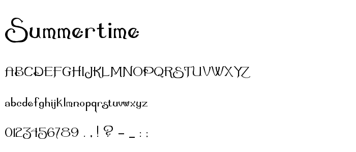 Summertime font