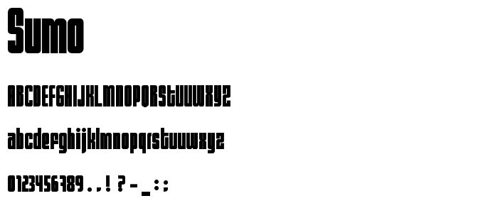 Sumo font