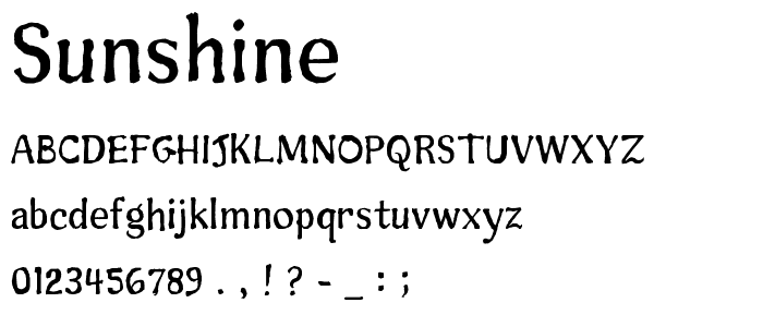 Sunshine font