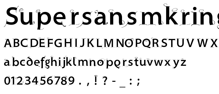 SuperSansMKringel font