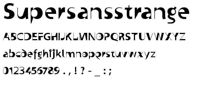 SuperSansStrange font