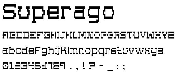 Superago font