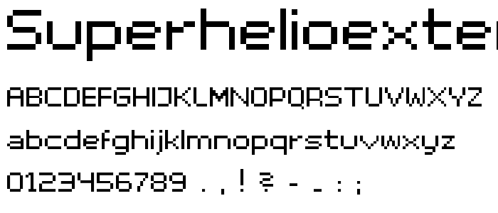 Superhelioextended font