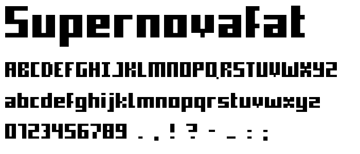 Supernovafat font