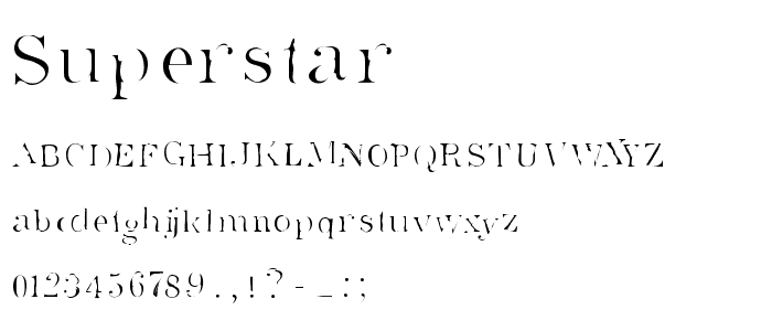 Superstar font