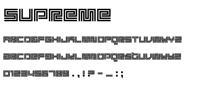 Supreme font