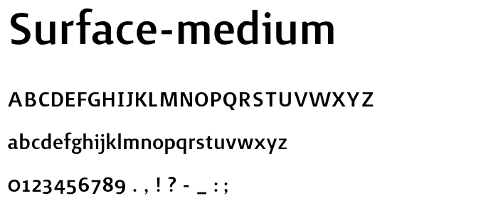 Surface-Medium font