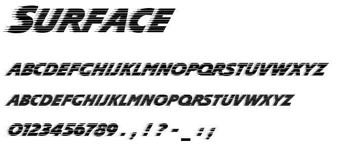 Surface font