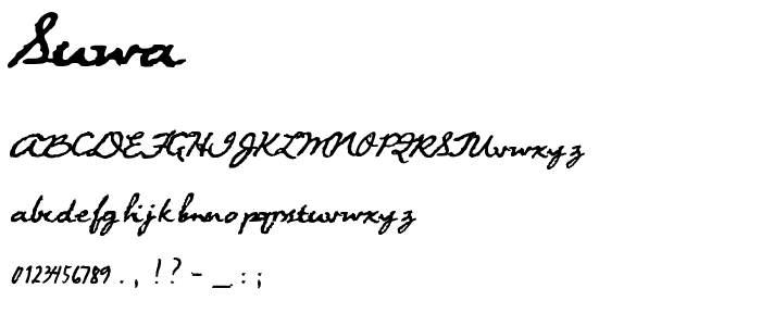 Suwa font