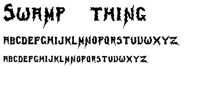 Swamp Thing font