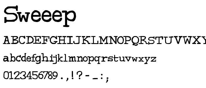 Sweeep font