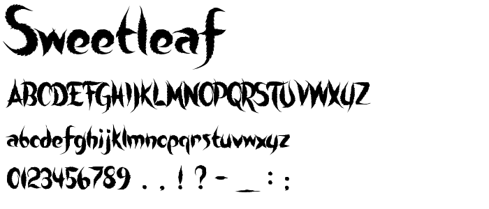 SweetLeaf font