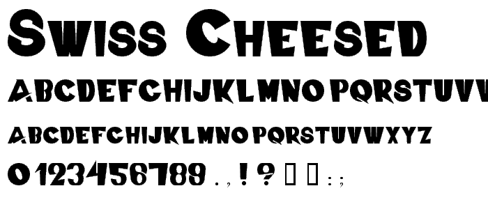 Swiss Cheesed font
