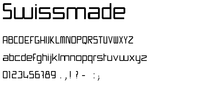 Swissmade font