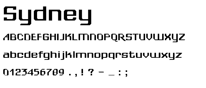 Sydney font