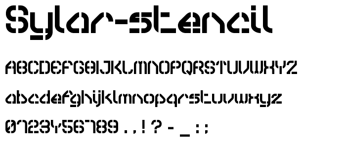 Sylar Stencil font