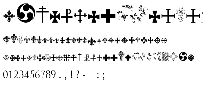 SymbolCrucifix font