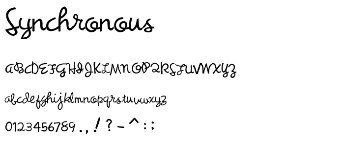 Synchronous font