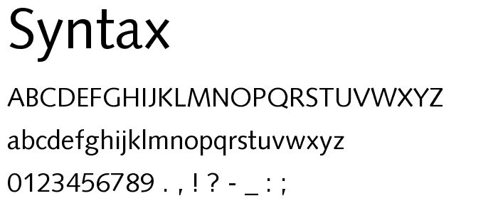 Syntax font