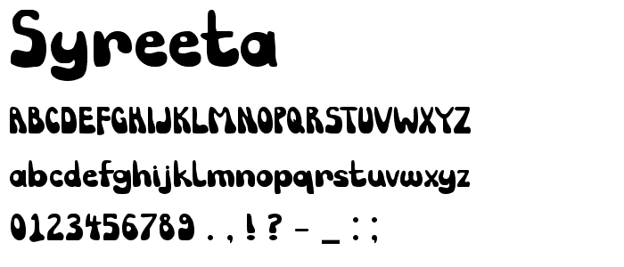 Syreeta font