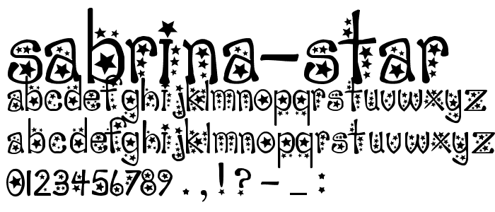 sabrina star font