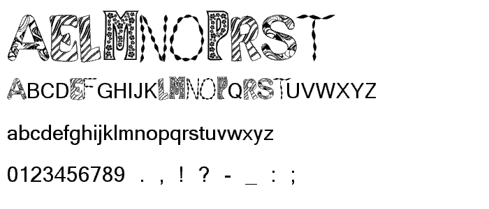 sampler number 1 font