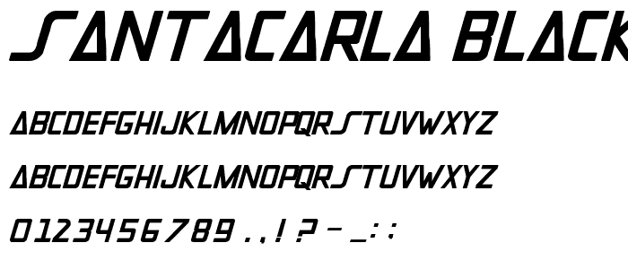 santacarla_black font