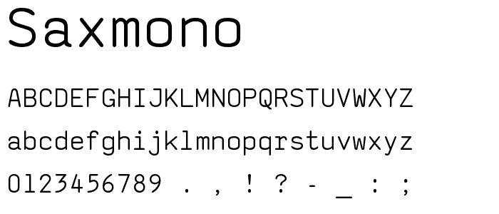 saxMono font