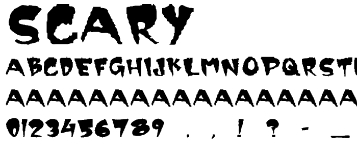 scary font