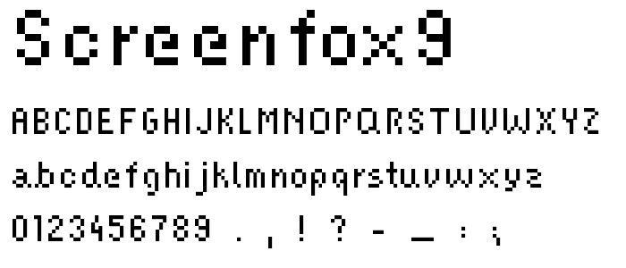 screenfox9 font