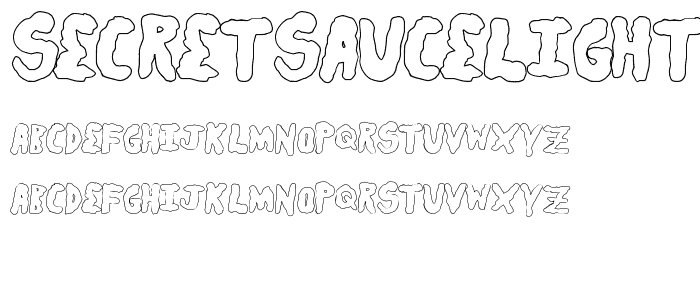 secretsaucelight font