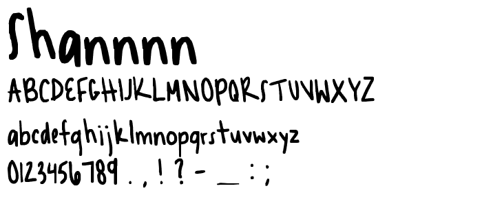 shannnn font