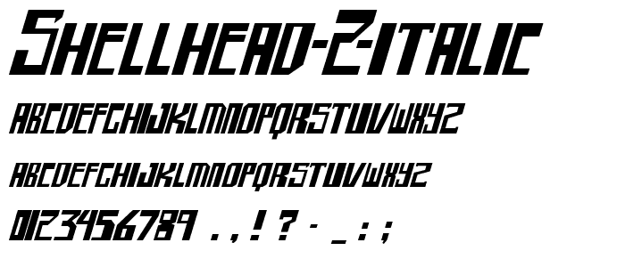 shellhead 2 Italic police