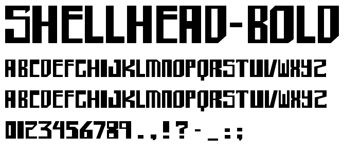 shellhead Bold font