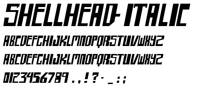 shellhead Italic police