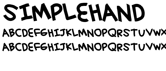 simplehand font