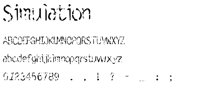 simulation font