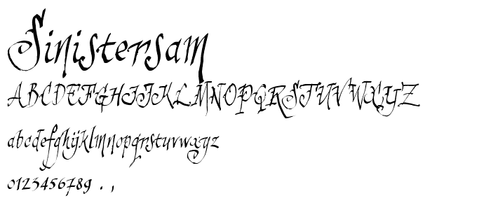 sinisterSam font