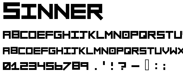 sinner font