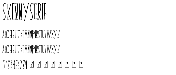 skinnyserif font