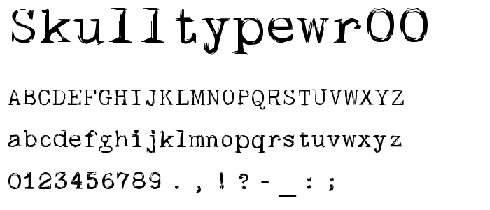 skullTypeWr00 font